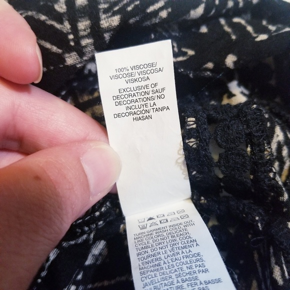 Lucky Brand Boho Crochet Detail Bell Sleeve Top - Picture 3 of 7